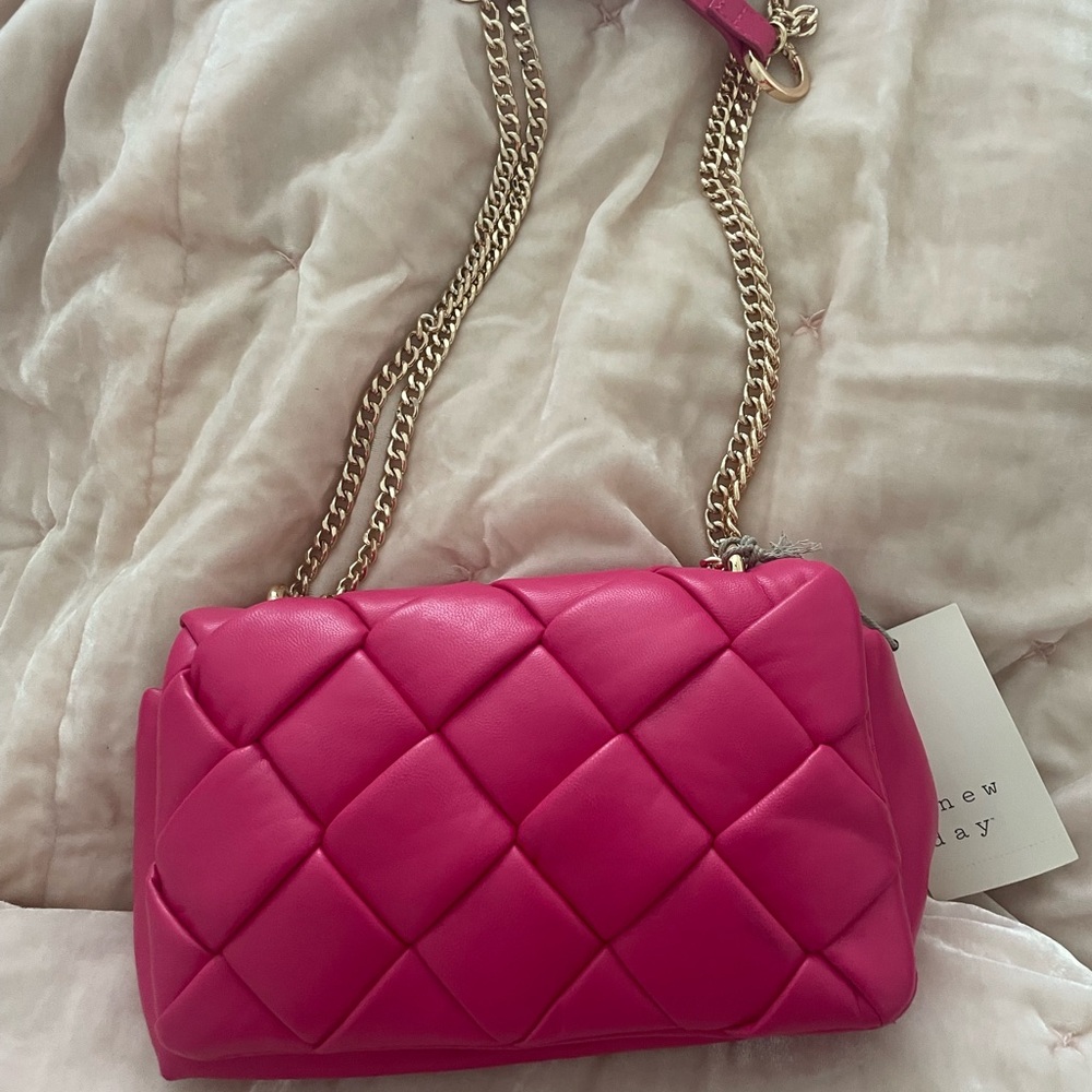 A New Day Pink Quilted Crossbody Bag